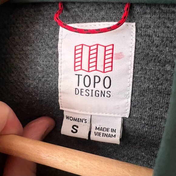 Topo Designs Wool Blend Global Wrap Sweater Green Women's Size Small - Picture 7 of 10